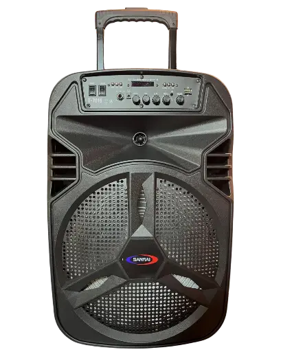 [T7015] BAFLE 15" PLASTICO ACTIVO BATERIA/USB/BT, AUX IN, MIC IN